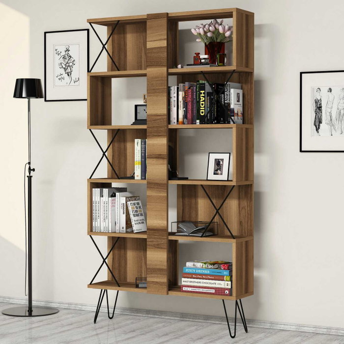 Hanah Home Estantería Moderna Nogal
